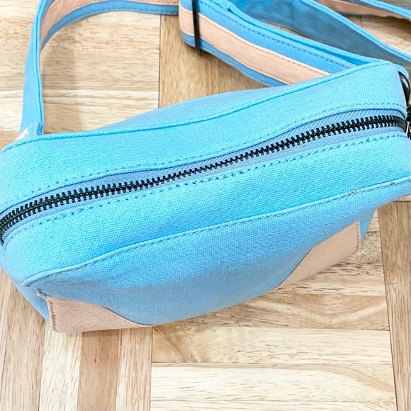 FREE PEOPLE We The Free Blue Canvas Convertible Crossbody Bag - Picture 4 of 16